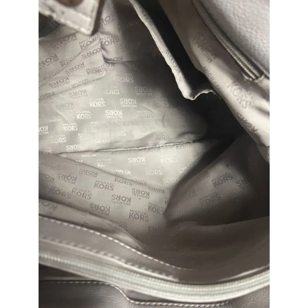 Michael Kors Gray Leather Satchel Bag/Shoulder bag Rose gold hardwares.